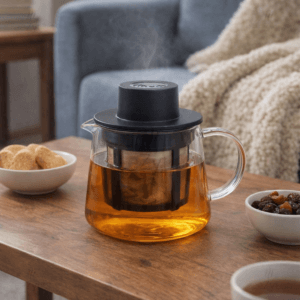 Ein Bild von Finum Teefilter-System - Floating Basket M - Schwarz, in der Kategorie Teesiebe und Teefilter