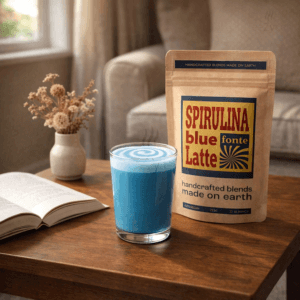 Ein Bild von Fonte Spirulina Blue Latte, in der Kategorie Nahrungsmittel Latte