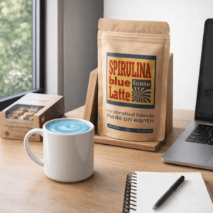 Ein Bild von Fonte Spirulina Blue Latte, in der Kategorie Nahrungsmittel Latte