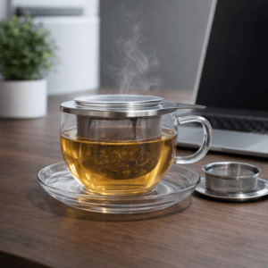 Ein Bild von Glas-Kräuterteetasse - Tea Time 0.3l, in der Kategorie Teetassen und Gläser