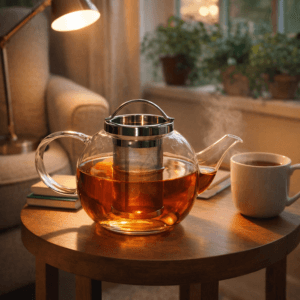 Ein Bild von Glaskanne - Kilian 1.2 Liter, in der Kategorie Teekannen und Teesets Teekannen mit Sieb Kaufen Teekanne aus Glas kaufen