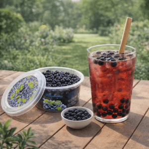 Ein Bild von Heidelbeer-Fruchtperlen (Blueberry) für Bubble Tea - 450g, in der Kategorie Nahrungsmittel Popping Bobas