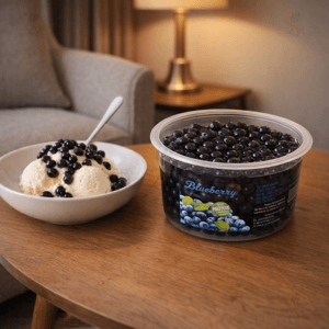 Ein Bild von Heidelbeer-Fruchtperlen (Blueberry) für Bubble Tea - 450g, in der Kategorie Nahrungsmittel Popping Bobas