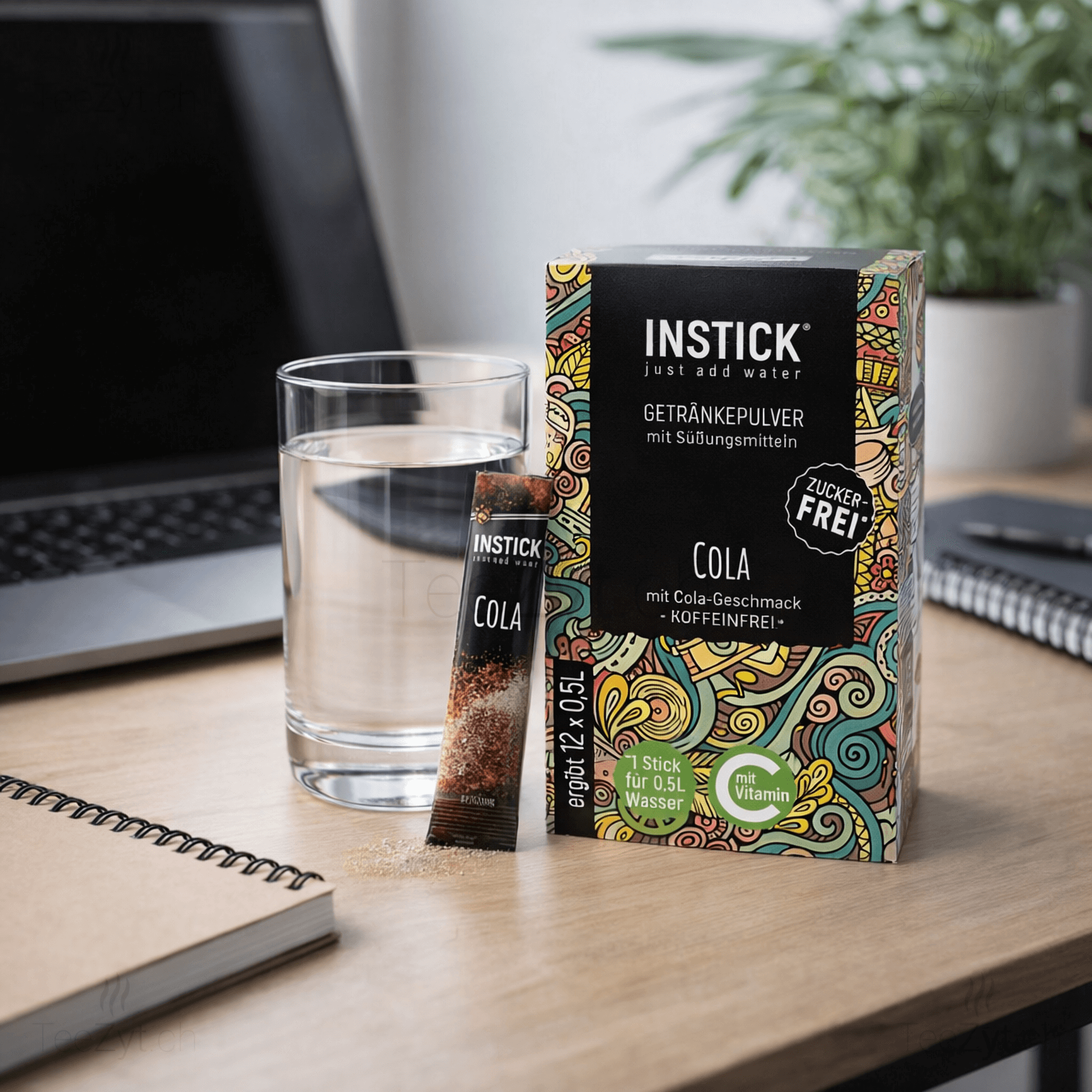 Ein Bild von Instick - Cola - 12 x 2.5g, in der Kategorie Nahrungsmittel Instantgetränke