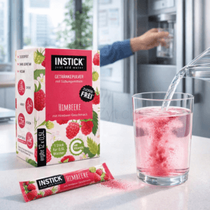 Ein Bild von Instick - Himbeere - 12 x 2.5g, in der Kategorie Nahrungsmittel Instantgetränke