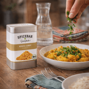 Ein Bild von Kokos Curry - Bio - Dose a 70g, in der Kategorie Kräuter und Gewürze Curry