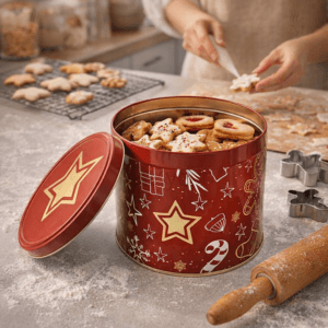 Ein Bild von Lebkuchendose - X-mas - Rot, in der Kategorie Teedosen