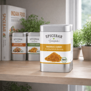 Ein Bild von Madras Curry - Bio - Dose a 85g, in der Kategorie Kräuter und Gewürze Curry