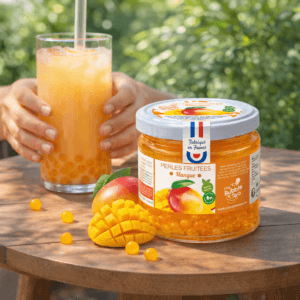 Ein Bild von Mangofruchtperlen für Bubble Tea - 240g, in der Kategorie Nahrungsmittel Popping Bobas