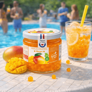 Ein Bild von Mangofruchtperlen für Bubble Tea - 240g, in der Kategorie Nahrungsmittel Popping Bobas