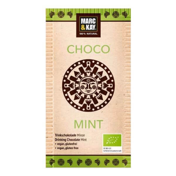 Ein Bild von Marc & Kay - Trinkschokolade "Choco Mint" - Bio, in der Kategorie Nahrungsmittel Schokolade Instantgetränke