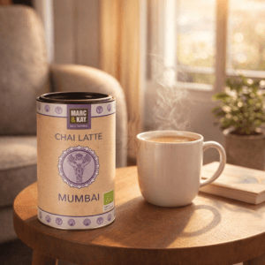 Ein Bild von Marc & Kay - Chai Latte Mumbai - Bio, in der Kategorie Nahrungsmittel Latte