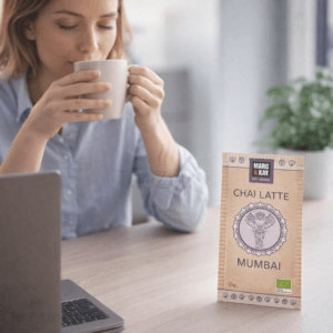 Ein Bild von Marc & Kay - Chai Latte Mumbai - Bio, in der Kategorie Nahrungsmittel Latte