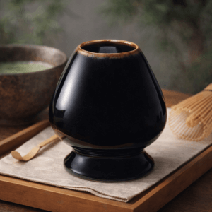 Ein Bild von Matcha Bambusbesen Halter - Schwarz, in der Kategorie Teezubehör Matcha Besenhalter