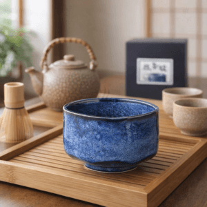 Ein Bild von Matcha Schale - Blau, in der Kategorie Teezubehör Matcha Schalen