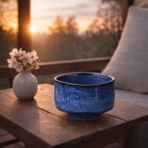 Ein Bild von Matcha Schale - Blau, in der Kategorie Teezubehör Matcha Schalen