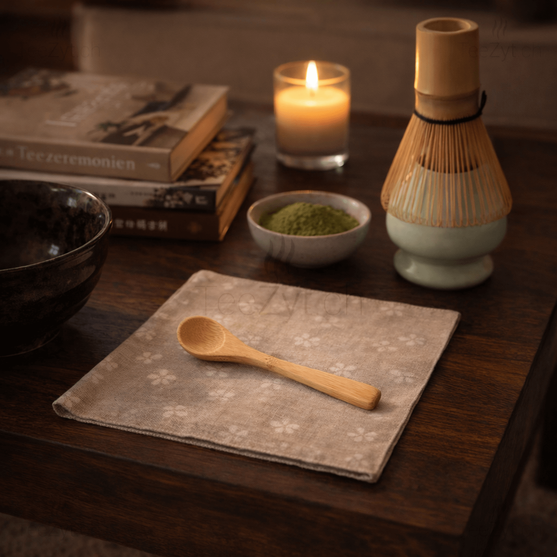 Ein Bild von Matcha Tee Zeremonie Set - 4 teilig, in der Kategorie Teezubehör Matcha Set