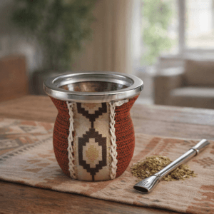 Ein Bild von Mate Trinkgefäss aus Glas - Rot, in der Kategorie Teezubehör Calabasa (Mate-Becher)