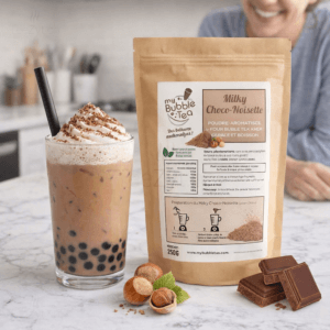 Ein Bild von My Bubble Tea - Schokoladen-Haselnuss Pulver, in der Kategorie Nahrungsmittel Sirup Latte