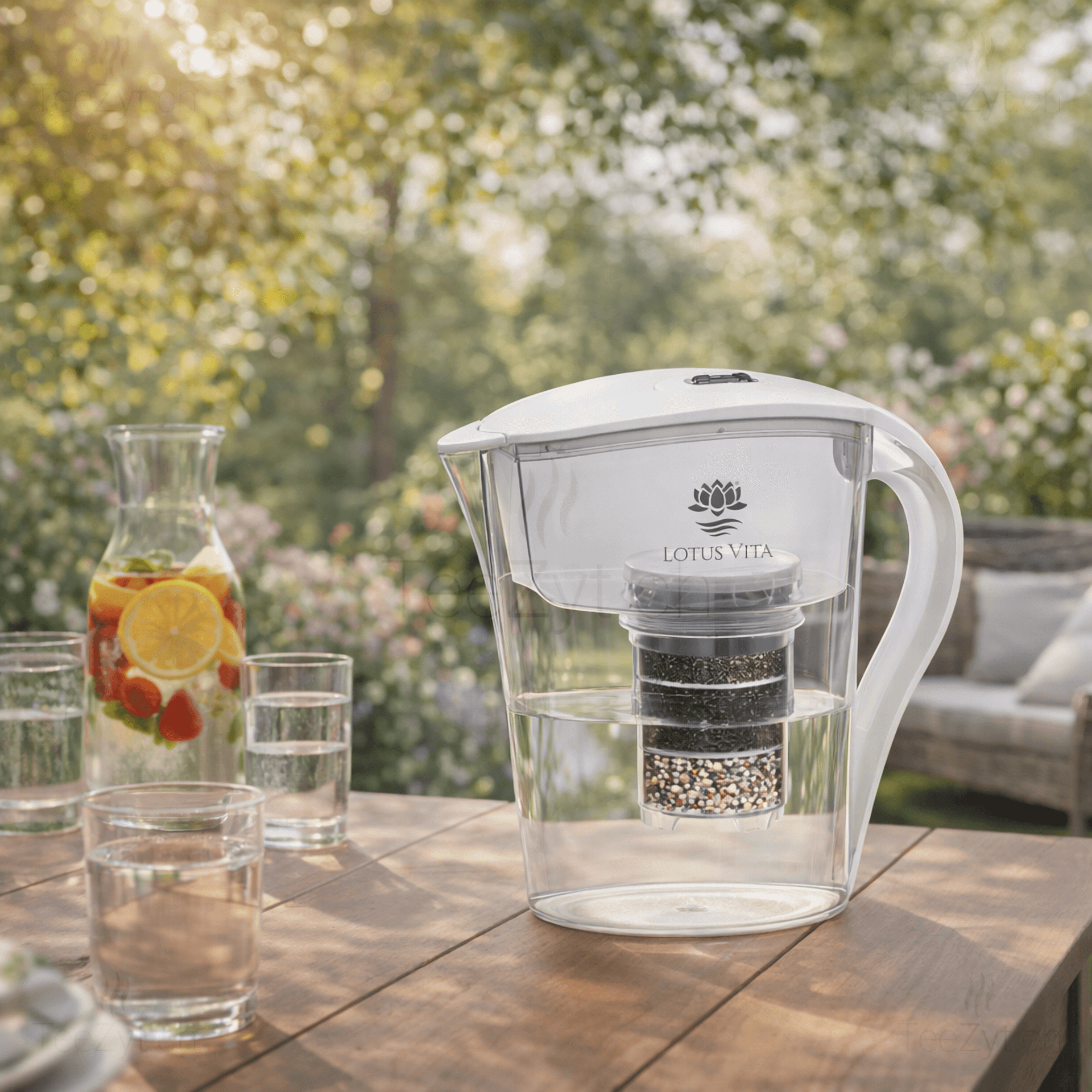 Ein Bild von NATURA PLUS® Filterkanne FAMILY - Weiss, in der Kategorie Teekannen und Teesets