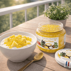 Ein Bild von Pina Colada Fruchtperlen für Bubble Tea - 240g, in der Kategorie Nahrungsmittel Popping Bobas