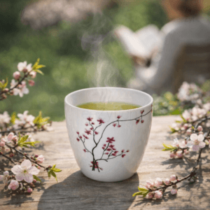 Ein Bild von Porzellan-Becher Cherry Blossom 3.2dl, in der Kategorie Teetassen und Gläser