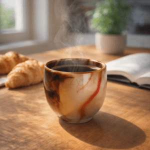Ein Bild von Porzellan Tasse / braun-gelb, in der Kategorie Teetassen und Gläser