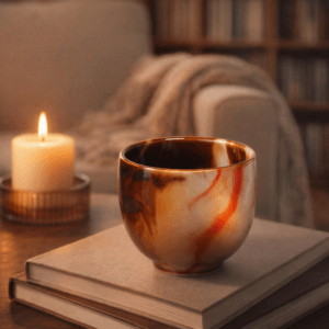 Ein Bild von Porzellan Tasse / braun-gelb, in der Kategorie Teetassen und Gläser