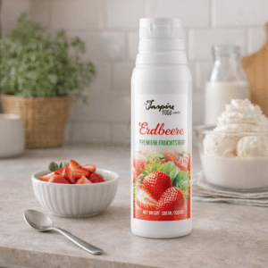 Ein Bild von Premium - Erdbeere - Fruchtsirup, in der Kategorie Nahrungsmittel Sirup