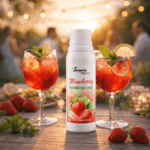 Ein Bild von Premium - Erdbeere - Fruchtsirup, in der Kategorie Nahrungsmittel Sirup