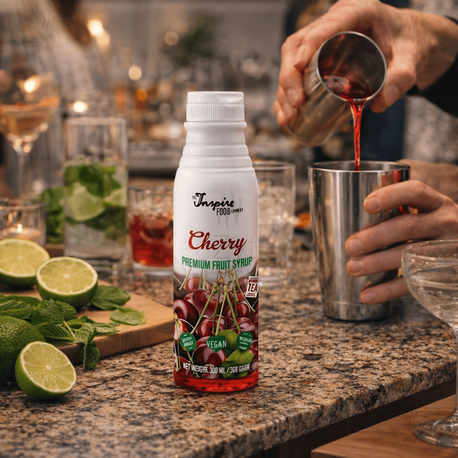 Ein Bild von Premium - Kirsch - Sirup, in der Kategorie Nahrungsmittel Sirup
