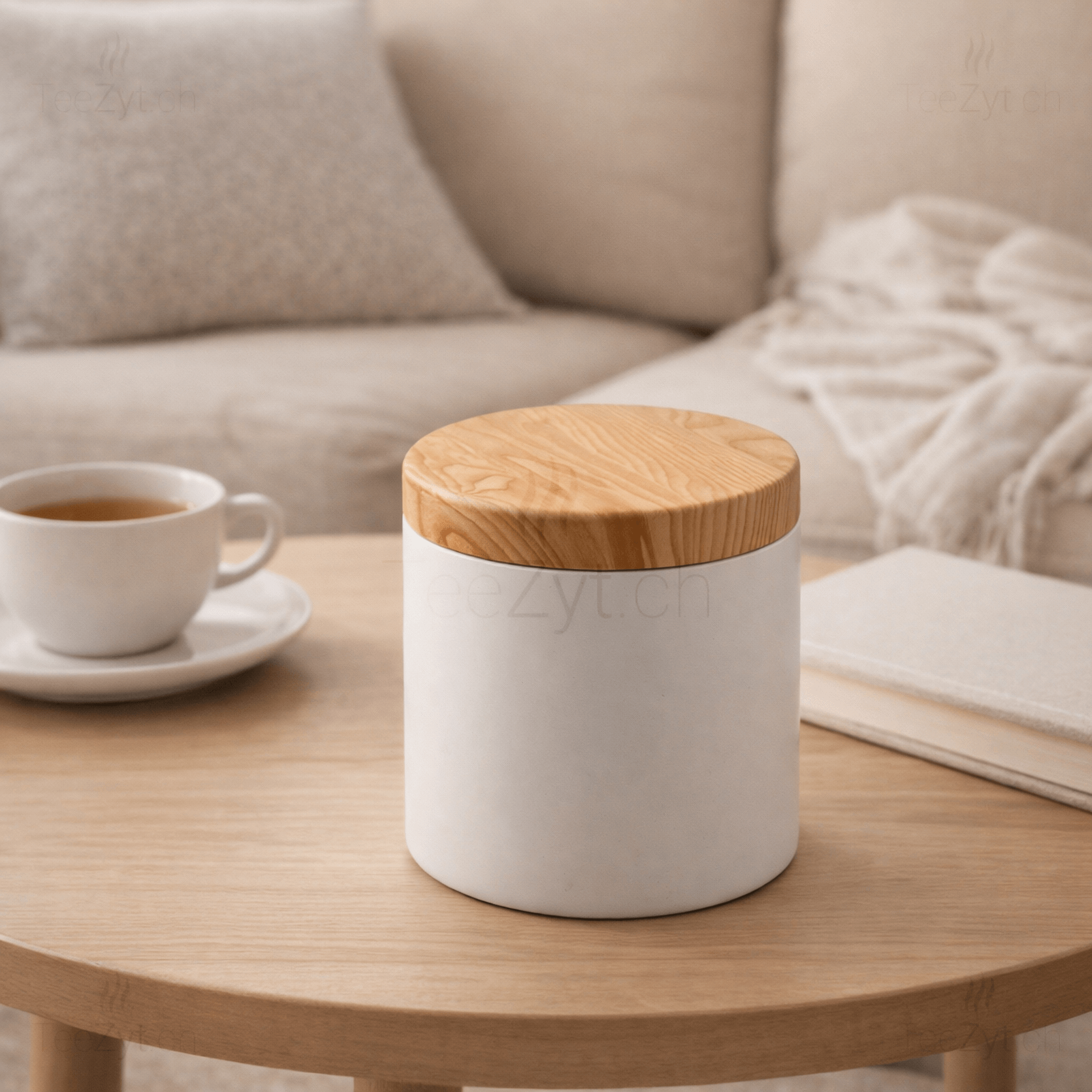 Ein Bild von Runddose elegant white, in der Kategorie Teedosen