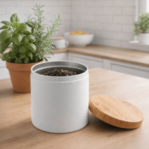 Ein Bild von Runddose elegant white, in der Kategorie Teedosen