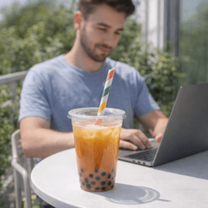 Ein Bild von Strohhalme für Bubble Tea - Pack a 50 Stück, in der Kategorie Teezubehör