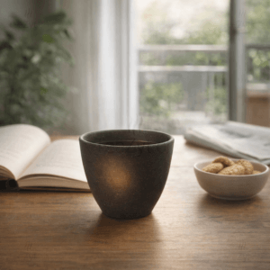 Ein Bild von Tasse - Mono - Schwarz-Braun 140ml, in der Kategorie Teetassen und Gläser