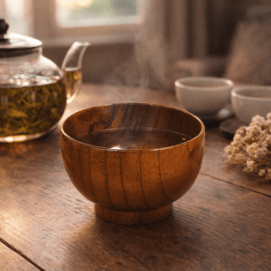 Ein Bild von Tee-Schale Wan aus Holz - natur, in der Kategorie Teetassen und Gläser Matcha Schalen