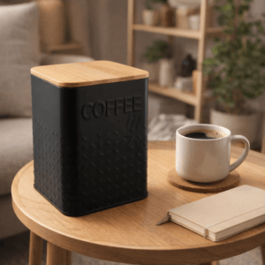 Ein Bild von Vorratsdose Schwarz - COFFEE, in der Kategorie Teedosen