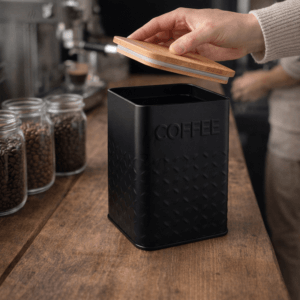 Ein Bild von Vorratsdose Schwarz - COFFEE, in der Kategorie Teedosen