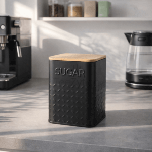 Ein Bild von Vorratsdose Schwarz - SUGAR, in der Kategorie Teedosen