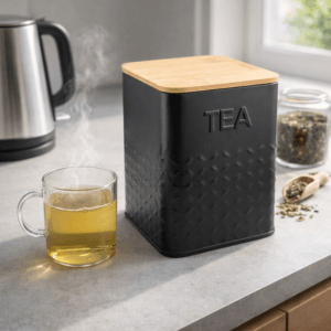 Ein Bild von Vorratsdose Schwarz - TEA, in der Kategorie Teedosen