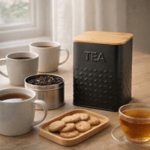 Ein Bild von Vorratsdose Schwarz - TEA, in der Kategorie Teedosen