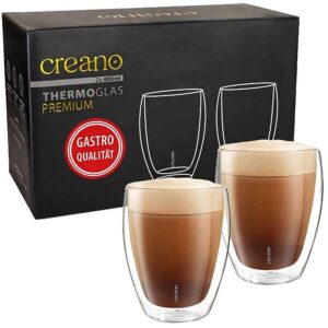 Ein Bild von Creano doppelwandige Premium Gläser in Gastro Qualität | 400ml | 2er Set, in der Kategorie Teetassen und Gläser