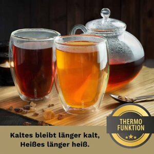 Ein Bild von Creano doppelwandige Premium Gläser in Gastro Qualität | 400ml | 2er Set, in der Kategorie Teetassen und Gläser