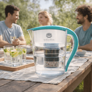 Ein Bild von NATURA PLUS® Filterkanne FAMILY - Aquamarin, in der Kategorie Teekannen und Teesets Karaffen