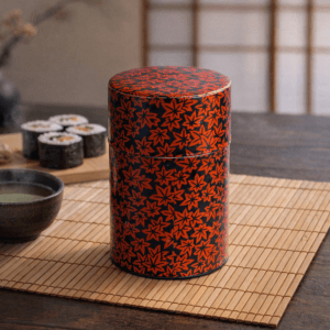 Ein Bild von Dose 150g rot - momiji, in der Kategorie Teedosen