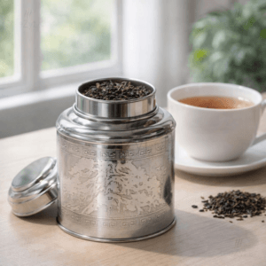 Ein Bild von Edelstahldose Tea Caddy - 70 g, in der Kategorie Teedosen