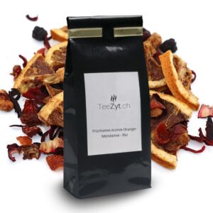 Ein Bild von Früchtetee Aronia-Orange-Mandarine - Bio, in der Kategorie Früchtetee Tee für den Sommer