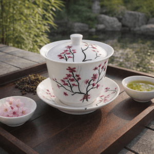 Ein Bild von Gaiwan "Cherry Blossom" 120ml, in der Kategorie Teetassen und Gläser