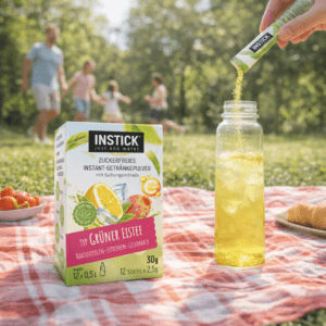 Ein Bild von Instick - Grüner Eistee Kaktusfeige & Zitrone (Grüntee-Extrakt) - 12 x 2.5g, in der Kategorie Nahrungsmittel Instantgetränke