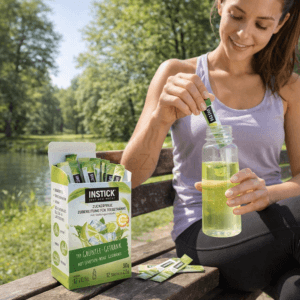 Ein Bild von Instick - Grüner Eistee Limette & Minze (Grüntee-Extrakt) - 12 x 2.5g, in der Kategorie Nahrungsmittel Instantgetränke